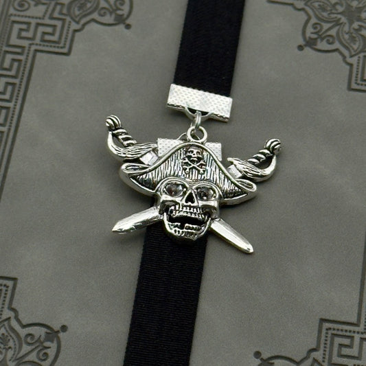 Pirates of the Caribbean Jolly Roger Bookband Elastic Bookmark