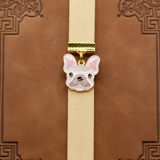 Cute French Bulldog Bookband Elastic Bookmark