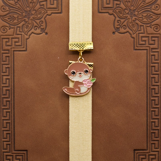 Cute Otter Bookband Elastic Bookmark