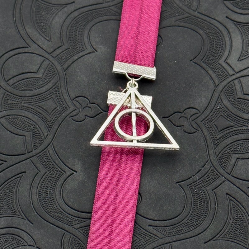 Harry Potter Deathly Hallows Bookband Elastic Bookmark