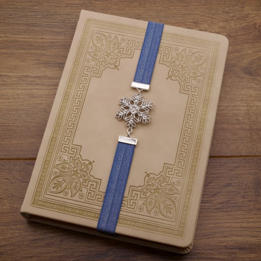Cubic Zirconia Snowflake Bookband Elastic Bookmark