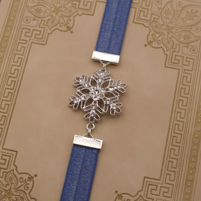 Cubic Zirconia Snowflake Bookband Elastic Bookmark