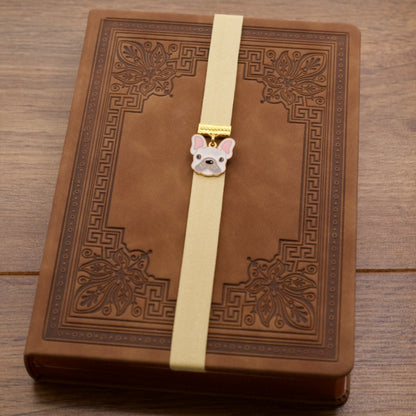 Cute French Bulldog Bookband Elastic Bookmark