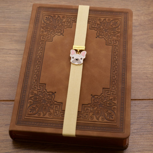 Cute French Bulldog Bookband Elastic Bookmark