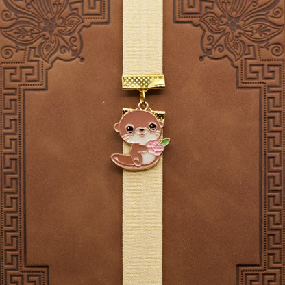 Cute Otter Bookband Elastic Bookmark