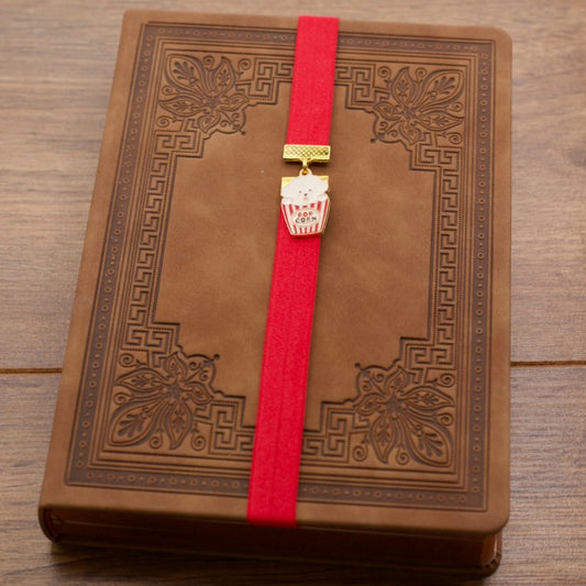 Cute Popcorn Poodle Bookband Elastic Bookmark